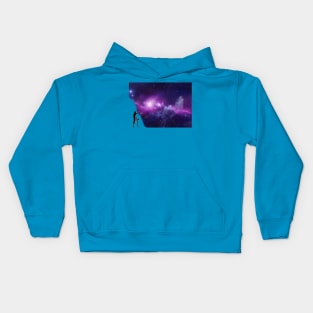 Cosmic Galaxy Girl Painting Kids Hoodie